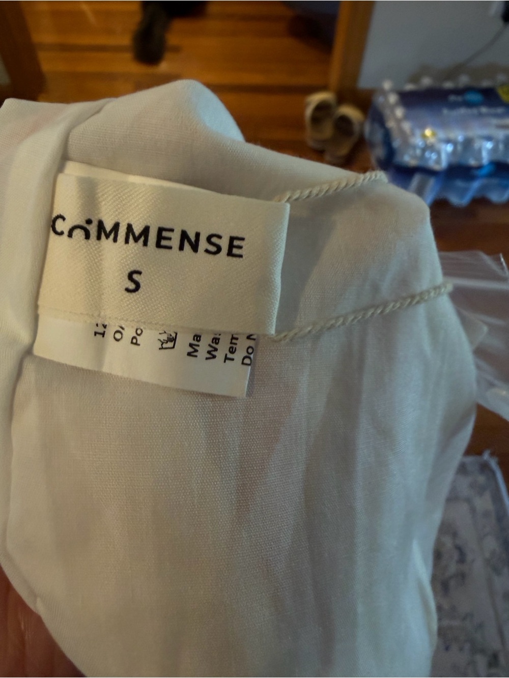 Commense NWT Cream Mini Dress with Red Chili Print - Picture 8 of 11